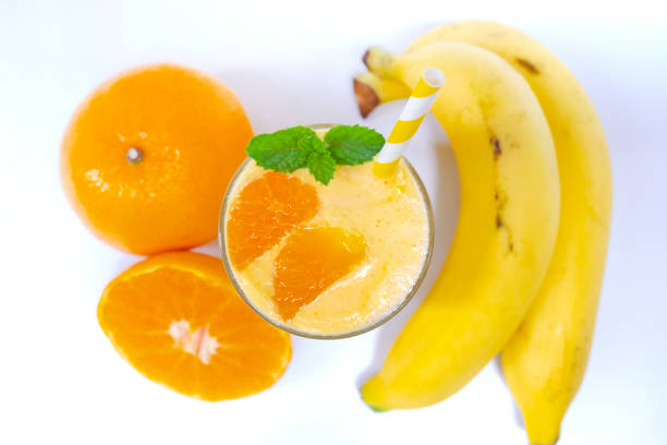 Banana and orange smoothies