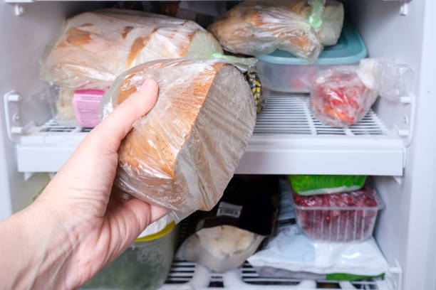 banana bread inside a refrigerator