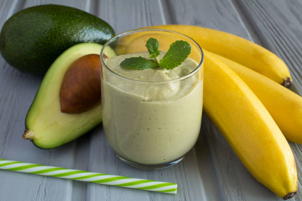 Smoothie with avocado and banana