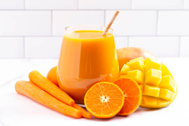 An Orange Carrot and Mango Smoothie 