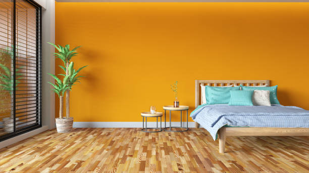 Orange Bedroom Design. 