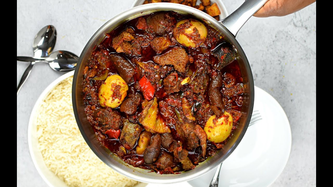 Nigerian Fried Pepper Stew - Ata Dindin - Nigerian Stew